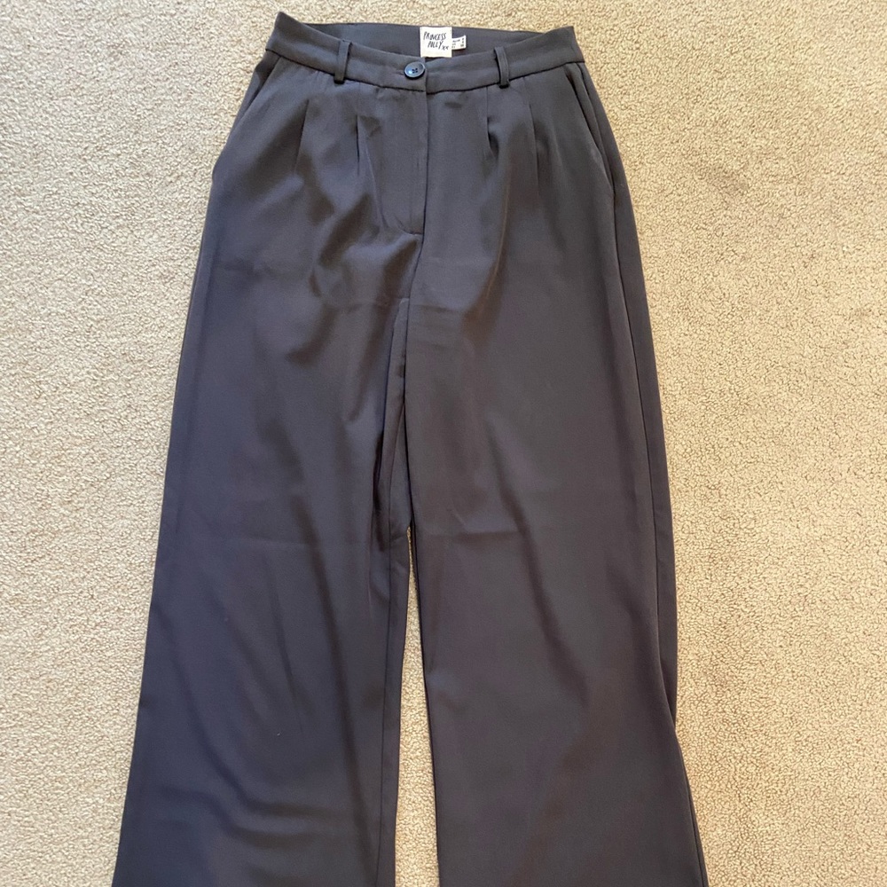 Princess Polly Black Wide-Leg Trousers